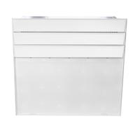 Raccordement d'air frais Air libre mural avec plaque de base en plâtre et câble Bowden levier encastré blanc