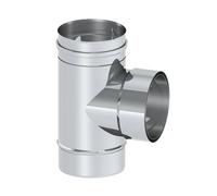 Raccordement en T 90° avec revêtement mural pour tuyaux de poêle Ø 150 mm