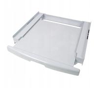 Raccordement universel lave-linge sèche-linge tablette extractible 60 cm blanc