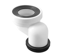 Raccordement WC Décalé, Connecteur de Toilettes Rigide, Connecteur de Cuvette de Toilette Décalé, Buse de Connexion de Tuyau de Toilette, PVC et Caoutchouc Raccord de Poêle WC, Blanc (100mm Décalage)