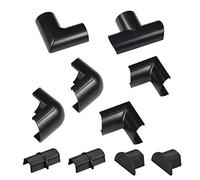 Raccords à clipser pour D-Line goulotte moulure Mini | Joindre plusieurs goulottes de 30x15mm | Multipack de 10 pièces raccords de goulotte électrique | Noir