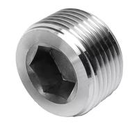 Raccords à embout fileté pour tuyaux, Adaptateur De Prise D'extrémité Tête À Douille Hexagonale Mâle En Acier Inoxydable 304, BSP NPT Métrique Multi-tailles(BSPT3/8)