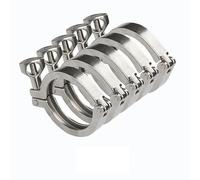 Raccords à virole en acier inoxydable 304 à trois pinces de 1,5" et 2" (50,5 64 77,5 119 mm) for conduites d'eau, colliers de serrage métalliques à dégagement rapide(5pcs,1.5INCH - K 50.5_OTHER)