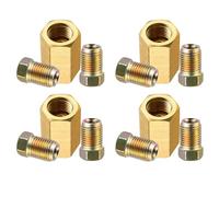 Raccords Conduite Frein 3/16 - Union Ligne Frein Laiton | Écrou Évasement Inversé M10 | Kit Assortiment Automobile 12 Pièces, Matériau Résistant Rouille, Connexion Étanche Sécurisée
