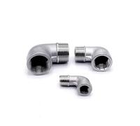 Raccords CoudéS 1/8 "1/4" 3/8 "1/2" 3/4 "SS304 femelle x mâle carburant rue 90 coude raccords de tuyauterie filetés for eau gazole pour raccordements plomberie(1/4")