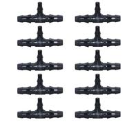 Raccords d’arrosage 4/7″ vers 3/5″, Té et raccord droit pour tuyau micro-irrigation, adaptateur de jonction étanche pour jardin potager goutte à goutte (50 pack)