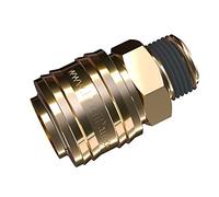 Raccords d'air comprimé et fiches en laiton - Raccords IG/AG et LW - Connecteur de couplage auto-étanche - Connecteur fileté de qualité supérieure - Accessoire de compresseur d'air (raccord AG 3/8")