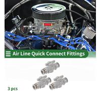 Raccords D'Air š€ Pousser Pour Se Connecter 35/64" Connecteur De Valve Manuel En Plastique 3 Piššces Blanc Ton ArgentšŠ