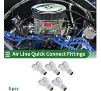 Raccords D'Air š€ Pousser Pour Se Connecter Tšºte Hexagonale 3/8" Connecteur Rapide Ligne D'Air Plastique MšŠtal 16mm / 3/8"BSPT 5 Pcs Blanc Ton ArgentšŠ