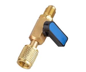 Raccords de connexion en laiton - Valve de sécurité de charge de liquide de refroidissement pour climatisation, vanne à bille pour réfrigérant R22, climatisation | pour la maison chambre intérieure