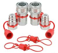 Raccords de coupleur hydraulique 12 14 38 NPT ISO7241A, acier au carbone pour une performance fiable dans les systèmes haute pression (NPT1/2)