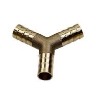 Raccords de jonction à embout cannelé en laiton, Kit de réparation tuyau barbelé en laiton for eau, carburant et Air 6-19mm, paquet 5 ou 10 pièces(Y-type Interface 19mm,10pcs)