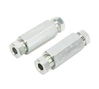 Raccords de Ligne de Frein, Menuiseurs de Tuyaux de Frein, Installation Facile 2pcs Unions de Ligne de Frein Métallique pour les Voitures Britanniques USA Avant 1980
