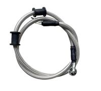 Raccords de Ligne de Frein Tuyau De Frein Universel En Acier, Longueur 40 À 150 Cm, Tête Banjo Des Deux Côtés, Angle 28 °, Pour Moto(Silver 70cm)