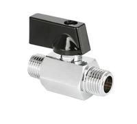 raccords de plomberie, Mini robinet à bille en laiton, 1/8 ", 1/4", 3/8 ", 1/2", vanne d'arrêt filetée mâle à femelle for Air, eau, gaz, huile, 1 pièces(Male To Male,45295)