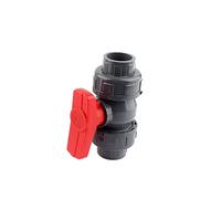 Raccords de plomberie Robinet à boisseau sphérique 1 pièces Robinet à boisseau sphérique en PVC Raccord de tuyau en PVC à double union for adaptateur de réservoir de poissons d'aquarium Connecteurs d'