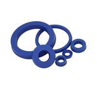 Raccords de quincaillerie 120/125 * 130/135/150 * 5/8/9/10/12/13/15/16 Arbre en PU bleu Tige de piston Bague U/YO Joint rainuré Joint d'étanchéité hydraulique Joint mécanique(1Pcs UN125x145x16)