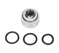 Raccords de tubes durs, filetage G1/4 pouces, raccords de Compression hexagonaux intérieurs avec bagues d'étanchéité pour système de refroidissement à eau d'ordinateur, 14mm (Argent)