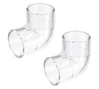 Raccords De Tubes Transparents En Acrylique, 2 Pièces, Coudes À 90°, for Aquarium, Raccords D'irrigation De Jardin, Connecteurs De Tuyaux D'eau, Accessoires for Aquarium(25mm)