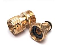 Raccords de tuyau d'arrosage en 2 pièces en laiton,adaptateurs de connecteur rapide de 3/4 po prises et fiches,raccords de tuyau pour pistolets de lavage de voiture et systèmes d'irrigation de jardin