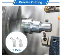 Raccords De Tuyau En Acier Inoxydable 304 5/16" Od 1/4" Bspt Coude 45 Degrés Pour Air Eau Huile Gaz Carburant 2 Pièces Ton Argent