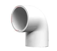 Raccords de tuyauterie d'eau coudée en PVC, 20-50mm, 1 à 20 pièces, raccords d'aquarium à Angle droit à 90 °(I.D 40mmWhite,20pcs)