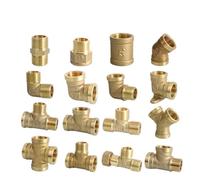 Raccords de tuyauterie DN15 G 1/2" BSP mâle femelle en laiton, raccord union droit, coude à 45 degrés, Y, 3/4 voies(Rose Gold)