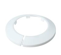 Raccords de tuyauterie pour bride de 7,6 cm de diamètre - Couvercle de tuyau blanc R - En plastique PP - Collier d'rosace de 76,5 mm pour tuyau mural (Aicosineg)