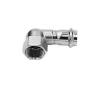Raccords de tuyauterie sans soudure en acier inoxydable 316L à paroi mince, filetage interne, coude court à 90 degrés, raccords de tuyauterie sans soudure, série 1(Inside diameter 20MM*G3/4)