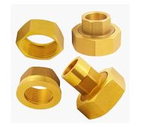 Raccords de tuyaux: 1pièce en laiton 1/2po, 3/4po, 1po, 1-1/2po, 2po, filetage femelle, douille hexagonale, raccord tuyau cuivre, adaptateur for eau et gaz, connecteur coupleur(2 To 1)
