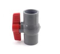 Raccords de tuyaux à emboîtement en PVC, Raccords de tuyaux en PVC gris, coude droit, croix t, 3 4 5, joints à 6 voies, 20mm, 25mm, 32mm(Grey Ball Valve,25MM-5PC)