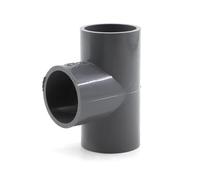 Raccords de tuyaux à emboîtement en PVC, Raccords de tuyaux en PVC gris, coude droit, croix t, 3 4 5, joints à 6 voies, 20mm, 25mm, 32mm(Grey Tee,32MM-1PC)
