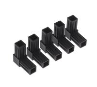 Raccords de tuyaux carrés croisés, 20MM, 2/3/4 ou 5 voies, 5 pièces | Code d'angle de tuyau 20x20 hexagonal à travers des raccords en plastique(02 5pcs)