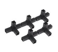 Raccords de tuyaux carrés croisés, 20MM, 2/3/4 ou 5 voies, 5 pièces | Code d'angle de tuyau 20x20 hexagonal à travers des raccords en plastique(05 5pcs)