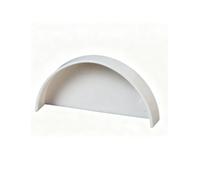 Raccords de tuyaux de drainage demi-ronds en PVC, diamètre 50 à 400 mm | Pièces de caniveau d'eau de pluie ouvertes avec embouts, tés, coudes et connecteurs droits(Pipe cap,63mm)