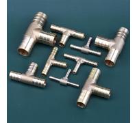 Raccords de tuyaux en laiton de type T avec embout cannelé : durables, différentes tailles de 4 à 25 mm, isométriques et réducteurs pour une connexion stable, autres, 16 mm, 14 mm, 16 mm