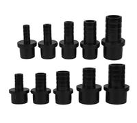 Raccords de tuyaux en PVC noir 20/25/32 mm vers 8, 10, 12 et 16 mm. Raccords cannelés.(5 Pieces,32mm to 25mm)