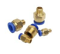 Raccords de tuyaux pneumatiques PC/PCF, filetage 4 mm, 6 mm, 8 mm, 1/8", 1/4", 1/2", raccord rapide for trachée, 1 pièce(4-M5 (4mm-M5),PC)