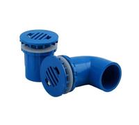 Raccords directs coudés à 90° for tuyaux en PVC bleu de 20 à 50 mm, raccords épais for trop-plein d'aquarium, raccord d'entrée, de sortie et de vidange d'irrigation de jardin(Style 3(I D),32mm(1Pc))