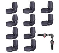 Raccords d'irrigation, 10pcs Connecteurs de coude d'irrigation 10pcs 1, 9 raccords 'Angle à 90 ° pour Le Jardin Installation Facile, Plastique, connecteurs