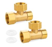 Raccords En T En laiton 3/4" 90°,2 Pcs Raccord En T En laiton,Raccord En T A 3 Voies,Raccord Femelle T 90°,Raccord En Laiton En T Pivotant Pour L'eau Potable,Tuyau D'arrosage