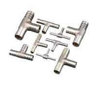 Raccords en T en laiton avec embout cannelé : durables, disponibles en différentes tailles de 4 à 25 mm, isométriques et réducteurs for une connexion stable.(8mm-10mm-8mm)