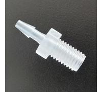 Raccords filetés mâles 1/4-28UNF vers raccords barbelés - Connecteur de tuyau en plastique durable for laboratoire et transformation alimentaire (lot de 25)(3.2mm 1/8inch Female Thread)