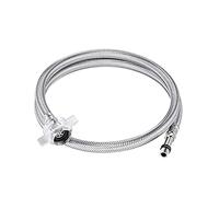 Raccords flexibles pour robinets, Robinet de cuisine monobloc, flexible tressé en acier inoxydable, lot de 2, M10 x 1/2, 60-100 cm(80cm)