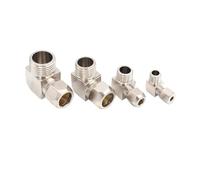 Raccords pneumatiques à filetage mâle 1/8", 1/4", 3/8", 1/2", coude en laiton, diamètre extérieur 4, 6, 8, 10, 12 mm. Adaptateur de coupleur de tube.(OD tube 6mm,1/8")