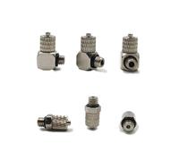 Raccords pneumatiques à filetage mâle mini M3 M4 M5 M6, diamètre extérieur 3 mm, 4 mm, 6 mm, raccords rapides droits/coudés, connecteur rapide, 10 pièces(Hose OD 6mm - M6,PC)