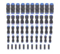 Raccords pneumatiques, connecteurs PU PY PE PL, ensemble de tuyaux en plastique for air, eau, gaz, 4 mm à 12 mm, 50 pièces/lot(50Pcs-4mm Fittings)