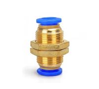 Raccords pneumatiques droits PM 4 mm, 6 mm, 8 mm, 10 mm, 12 mm, connecteur enfichable en plastique(PM blue,6mm OD Tube)