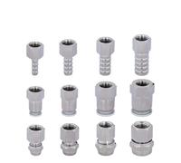 Raccords pneumatiques en laiton à filetage femelle UNF 7/16-20 vers raccord cannelé de 6, 8, 10, 12 mm, à vissage rapide(6mm Push In)