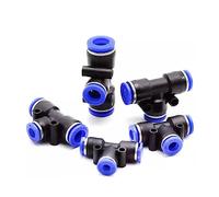 Raccords pneumatiques en plastique, Raccords pneumatiques en plastique type T 3 voies for connecteurs pneumatiques rapides de 4 mm à 16 mm 4-6 6-8 8-10 100/50 pièces PE/PEG(PE 6MM(100pcs))